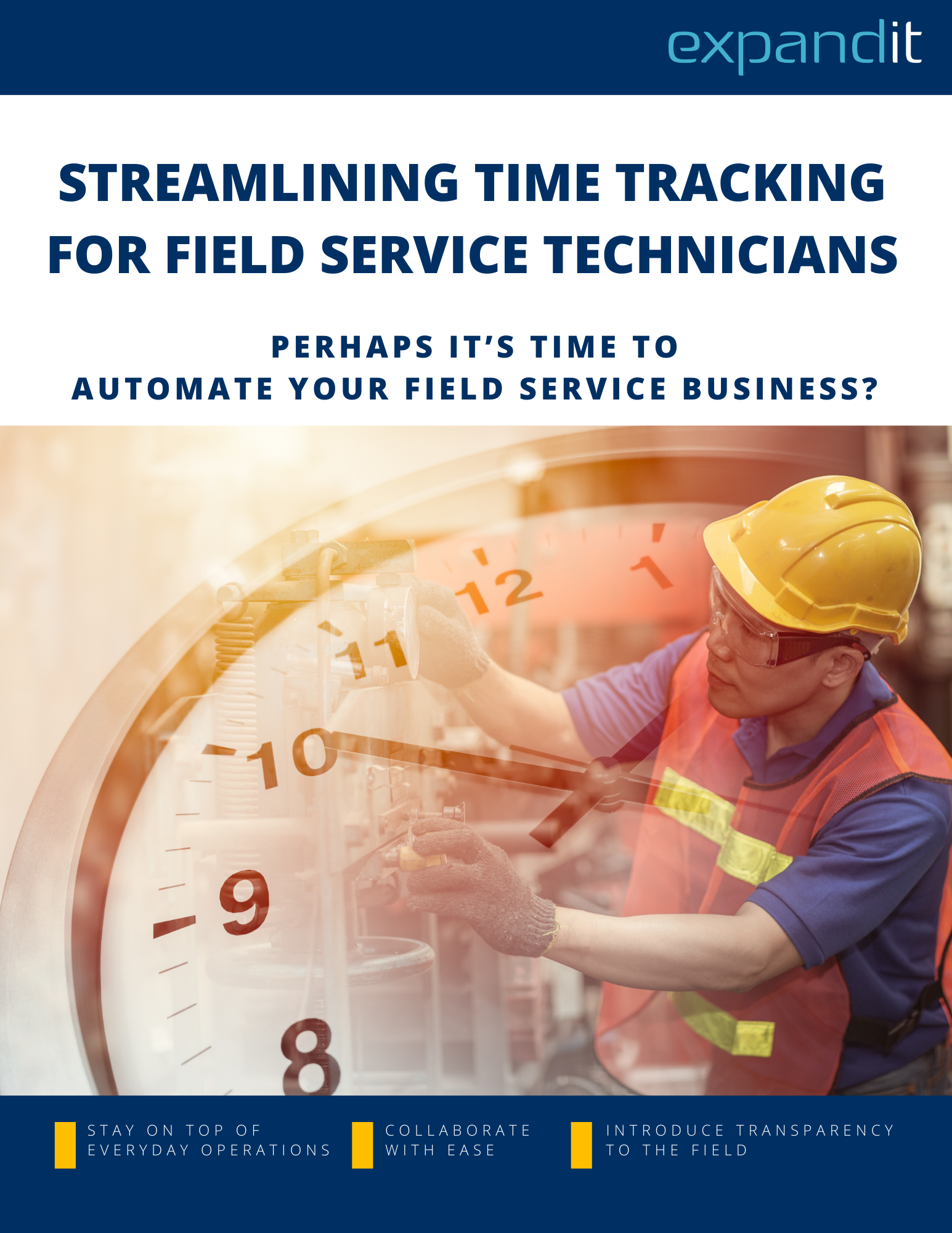 Field Service Management - time tracking ebook cover